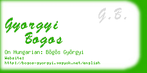 gyorgyi bogos business card